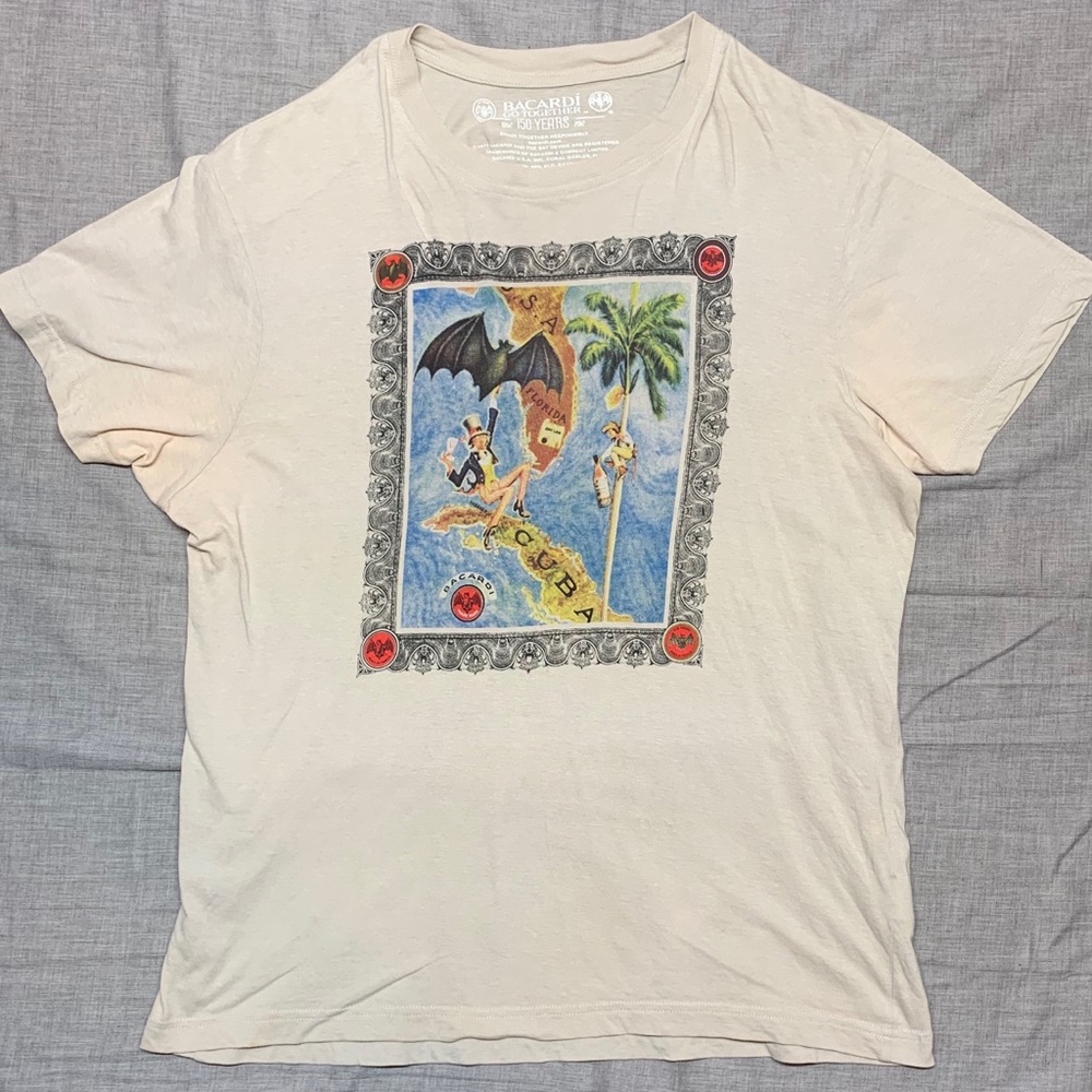 Bacardi 150 Years Anniversary T-Shirt. Sz XL